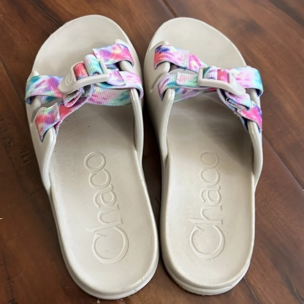 CHACO Chillos Tie Dye Slide Sandals Shoes
